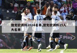 捷克欧洲杯2024名单,捷克欧洲杯25人大名单