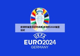 欧洲杯抽签仪式时间表,欧洲杯2020抽签仪式